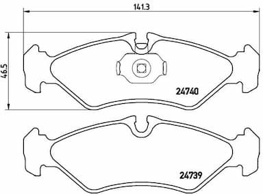 Bremžu uzliku kompl., Disku bremzes BREMBO P 50 081 1