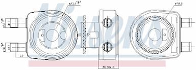 Eļļas radiators, Motoreļļa NISSENS 90780 5