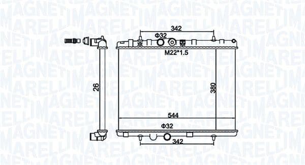 Radiators, Motora dzesēšanas sistēma MAGNETI MARELLI 350213156100 1