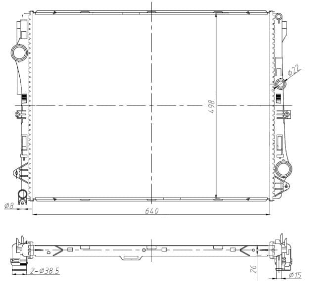 Radiators, Motora dzesēšanas sistēma NRF 50041 1