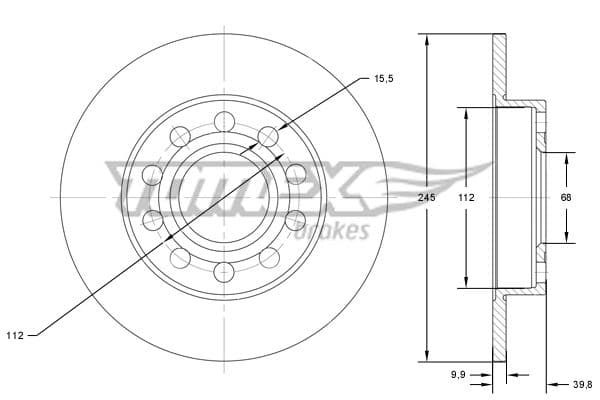 Bremžu diski TOMEX Brakes TX 71-71 1