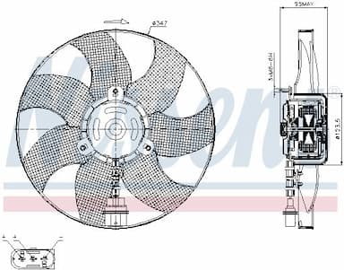 Ventilators, Motora dzesēšanas sistēma NISSENS 85543 6