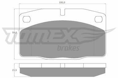 Bremžu uzliku kompl., Disku bremzes TOMEX Brakes TX 10-13 1