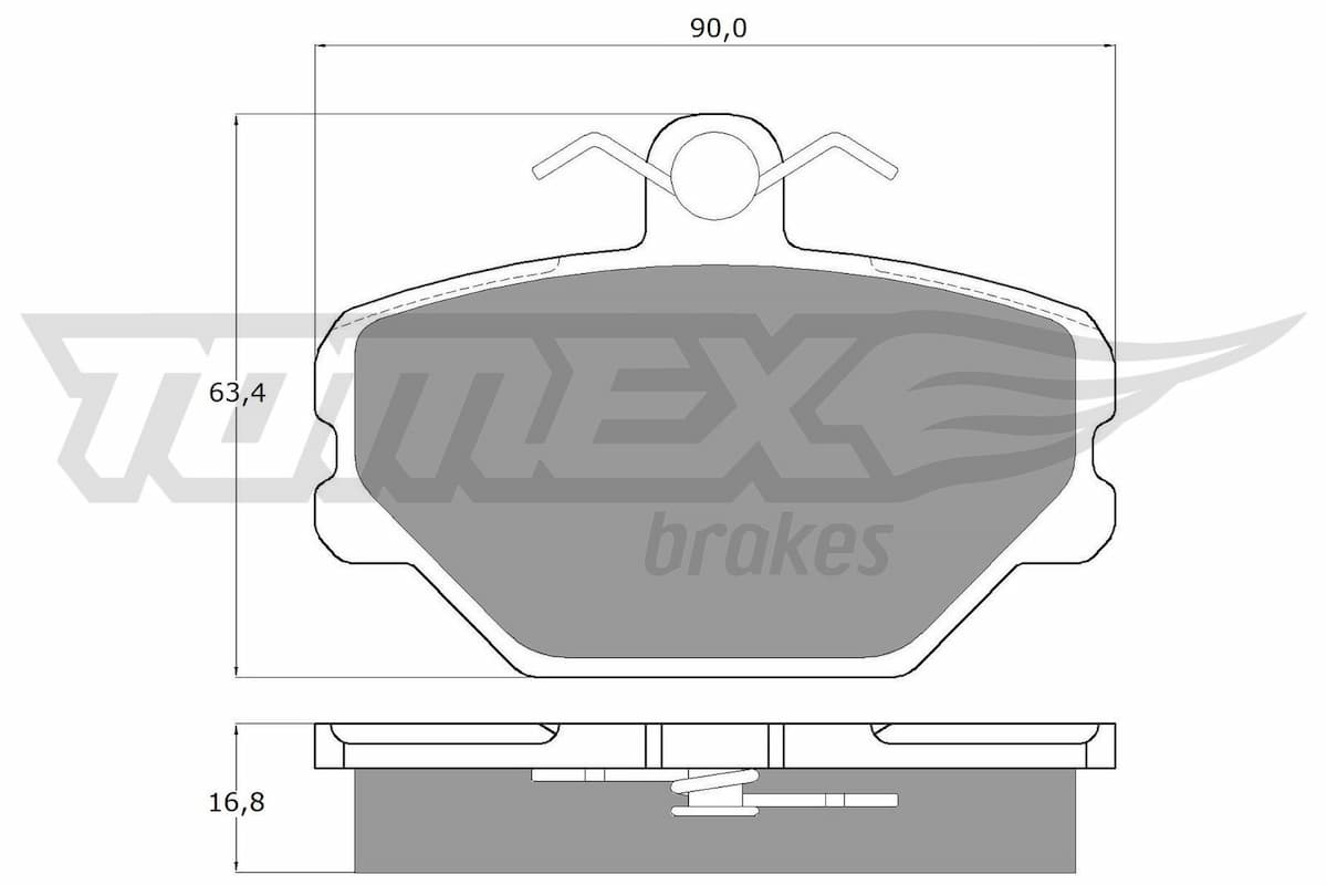 Bremžu uzliku kompl., Disku bremzes TOMEX Brakes TX 10-39 1