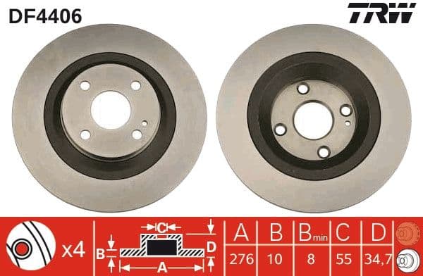 Bremžu diski TRW DF4406 1