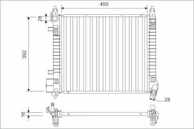 Radiators, Motora dzesēšanas sistēma VALEO 701169 1