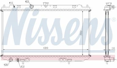 Radiators, Motora dzesēšanas sistēma NISSENS 67348A 6