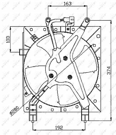 Ventilators, Motora dzesēšanas sistēma NRF 47044 1