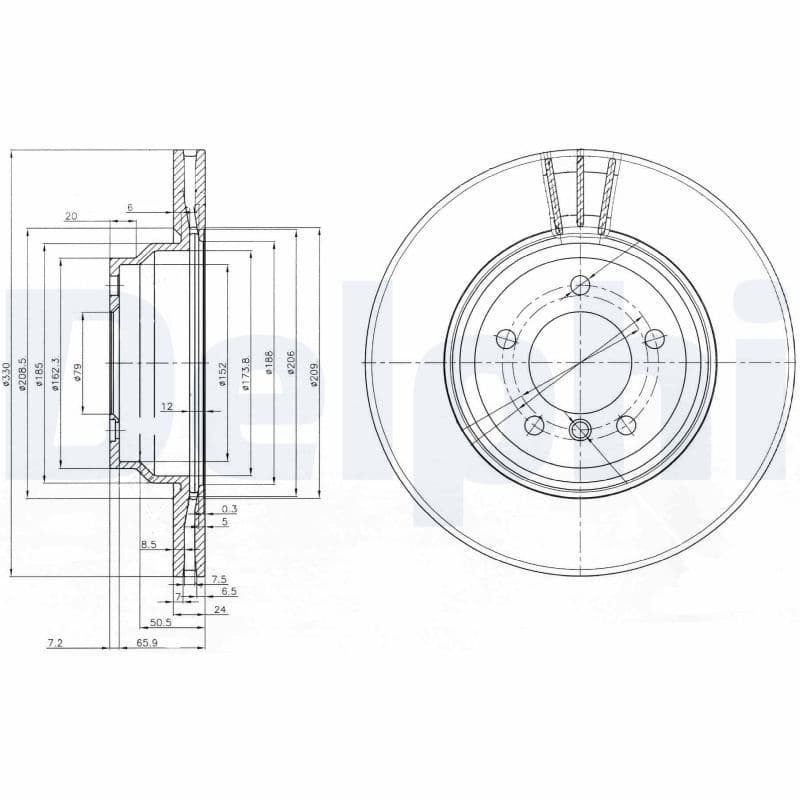 Bremžu diski DELPHI BG3959 1