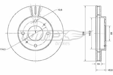 Bremžu diski TOMEX Brakes TX 70-74 1