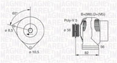 Ģenerators MAGNETI MARELLI 063731305010 1