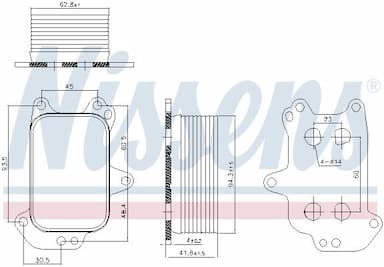 Eļļas radiators, Motoreļļa NISSENS 90966 7