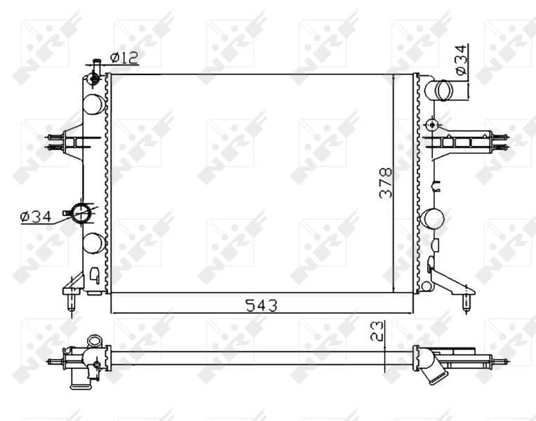 Radiators, Motora dzesēšanas sistēma NRF 53628A 1