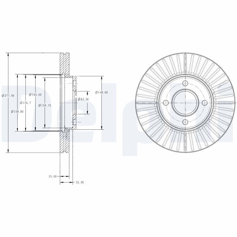 Bremžu diski DELPHI BG4117 1