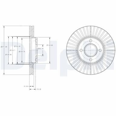 Bremžu diski DELPHI BG4117 1