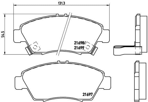 Bremžu uzliku kompl., Disku bremzes BREMBO P 28 024 1