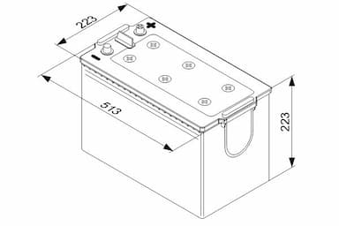 Startera akumulatoru baterija BOSCH 0 092 T50 770 5