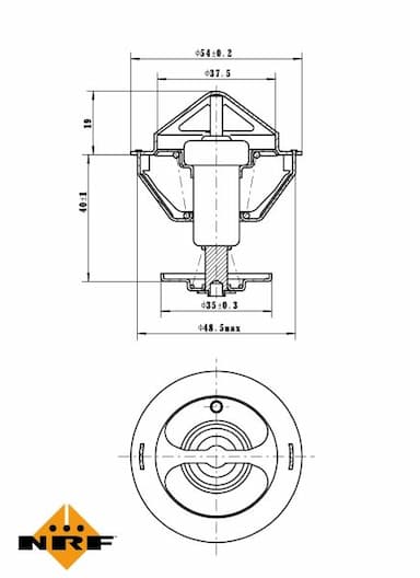 Termostats, Dzesēšanas šķidrums NRF 725200 5