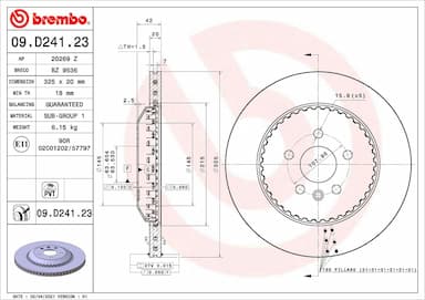 Bremžu diski BREMBO 09.D241.23 1