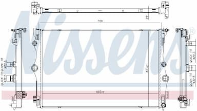 Radiators, Motora dzesēšanas sistēma NISSENS 606815 5