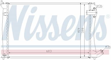 Radiators, Motora dzesēšanas sistēma NISSENS 61298 5