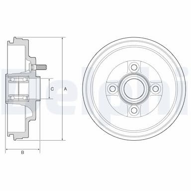 Bremžu trumulis DELPHI BFR589 1