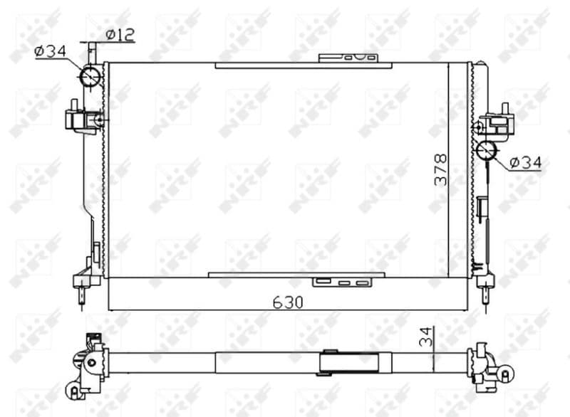 Radiators, Motora dzesēšanas sistēma NRF 58282A 1