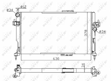 Radiators, Motora dzesēšanas sistēma NRF 58282A 1