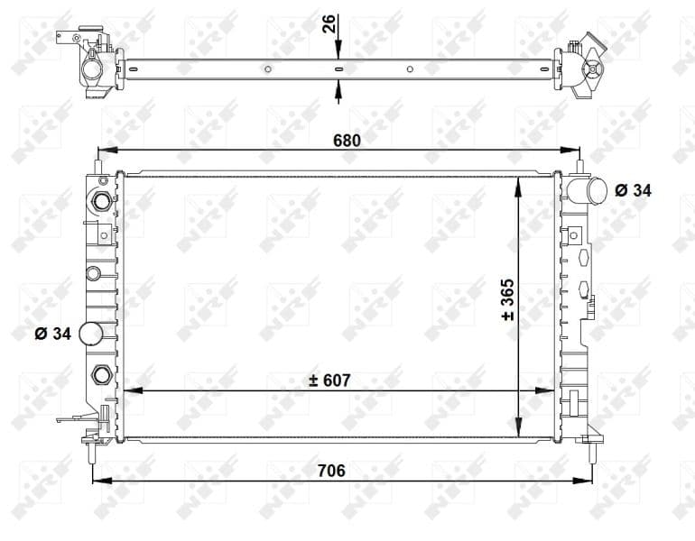 Radiators, Motora dzesēšanas sistēma NRF 50219A 1