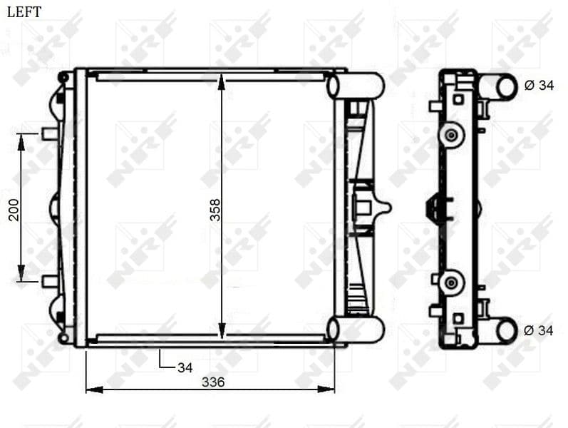 Radiators, Motora dzesēšanas sistēma NRF 59130 1