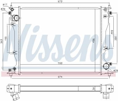 Radiators, Motora dzesēšanas sistēma NISSENS 646904 5