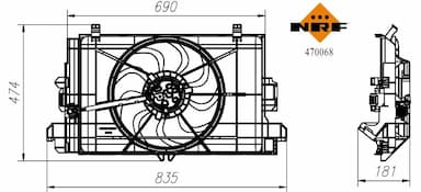 Ventilators, Motora dzesēšanas sistēma NRF 470068 5