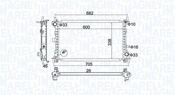 Radiators, Motora dzesēšanas sistēma MAGNETI MARELLI 350213159900 1