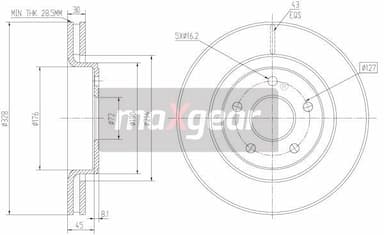 Bremžu diski MAXGEAR 19-2323 2