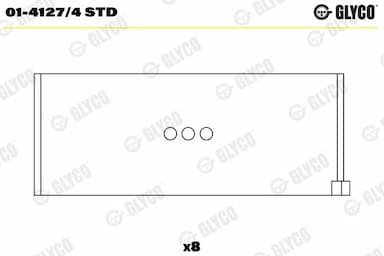 Klaņa gultnis GLYCO 01-4127/4 STD 1