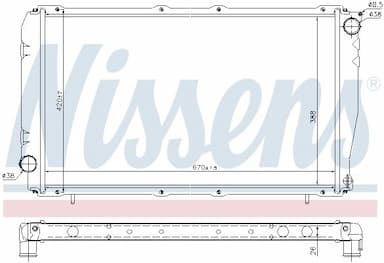 Radiators, Motora dzesēšanas sistēma NISSENS 67740 5