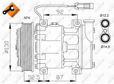 Kompresors, Gaisa kond. sistēma NRF 32113 5