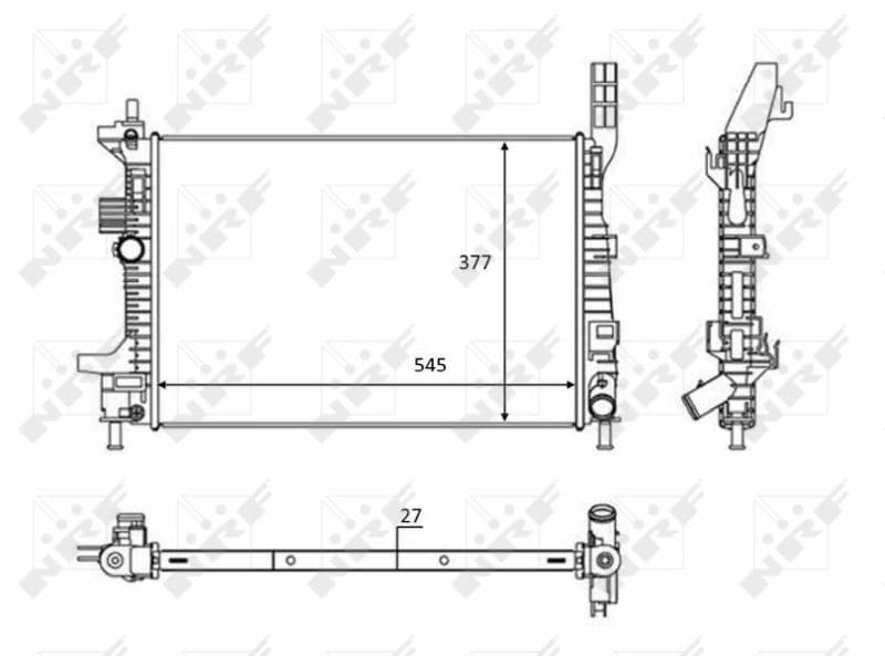 Radiators, Motora dzesēšanas sistēma NRF 58284 1