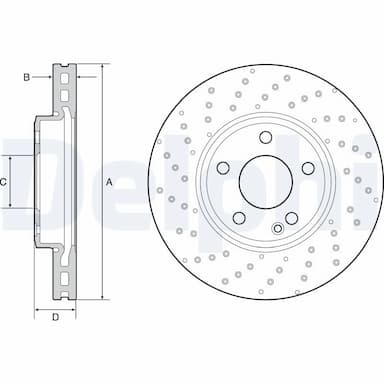 Bremžu diski DELPHI BG4657C 1