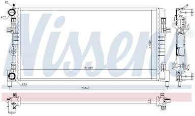 Radiators, Motora dzesēšanas sistēma NISSENS 606722 2