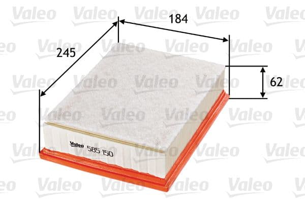 Gaisa filtrs VALEO 585150 1