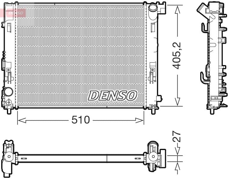 Radiators, Motora dzesēšanas sistēma DENSO DRM46076 1