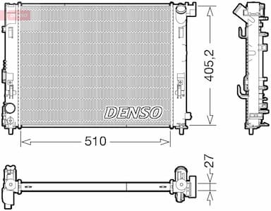 Radiators, Motora dzesēšanas sistēma DENSO DRM46076 1