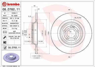 Bremžu diski BREMBO 08.D760.11 1