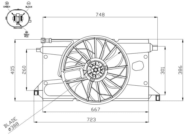 Ventilators, Motora dzesēšanas sistēma NRF 47961 1