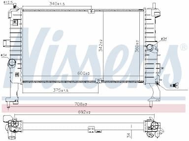 Radiators, Motora dzesēšanas sistēma NISSENS 63092 6