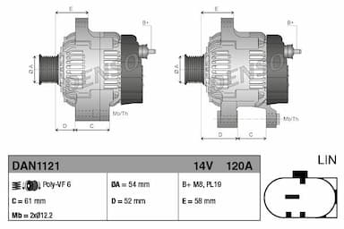 Ģenerators DENSO DAN1121 3