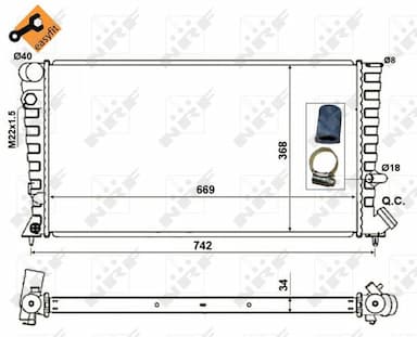 Radiators, Motora dzesēšanas sistēma NRF 519510 4