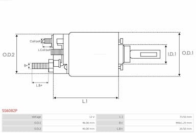 Ievilcējrelejs, Starteris AS-PL SS6082P 4