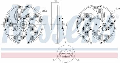 Ventilators, Motora dzesēšanas sistēma NISSENS 85672 7